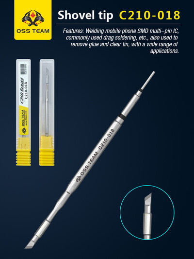 OSS TEAM C210 C245 C115 lituoklio antgaliai bešvinio šildymo šerdis, suderinama su Sugon Aifen Aixun GVM litavimo stoties rankena