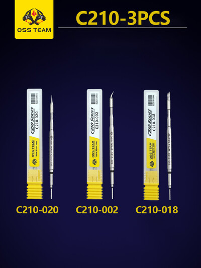 OSS TEAM C210 C245 C115 lituoklio antgaliai bešvinio šildymo šerdis, suderinama su Sugon Aifen Aixun GVM litavimo stoties rankena