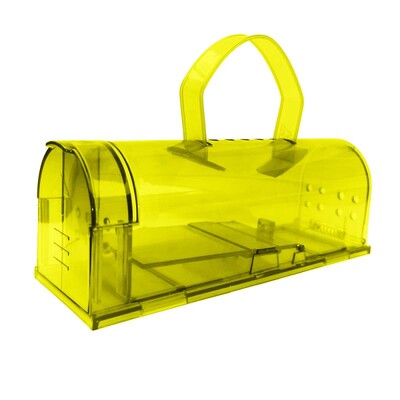 Plastikinis pelės gaudyklė, gyva gaudyklė, skirta daugkartiniam naudojimui vaikams, augintiniams, saugus kenkėjų valdiklis.