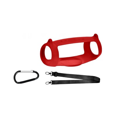 Silikoonist ümbrise kate JBL Charge 5 Bluetoothi kõlarile, reisikandmiskaitse koos õlarihma ja karabiiniga