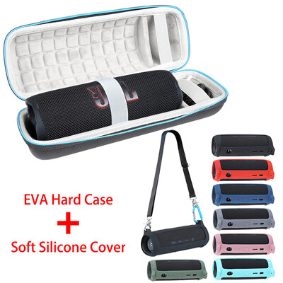 ZOPRORE kemény EVA kültéri utazótáskák hordtáska + puha szilikon tok JBL Flip 6 Bluetooth hangszóróhoz JBL Flip6 tokhoz