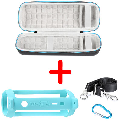 ZOPRORE kemény EVA kültéri utazótáskák hordtáska + puha szilikon tok JBL Flip 6 Bluetooth hangszóróhoz JBL Flip6 tokhoz