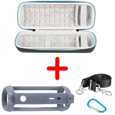 ZOPRORE kemény EVA kültéri utazótáskák hordtáska + puha szilikon tok JBL Flip 6 Bluetooth hangszóróhoz JBL Flip6 tokhoz