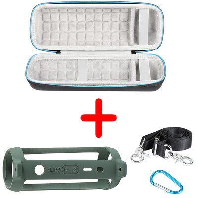 ZOPRORE kemény EVA kültéri utazótáskák hordtáska + puha szilikon tok JBL Flip 6 Bluetooth hangszóróhoz JBL Flip6 tokhoz