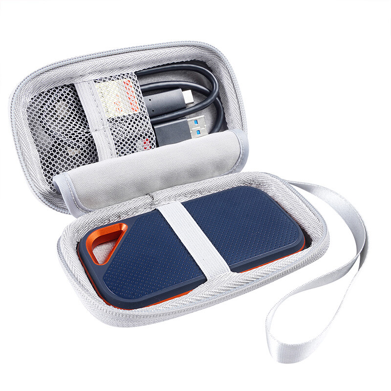 Jaunākais cietais EVA ceļojumu somas glabāšanas futrālis priekš SanDisk SSD E81 Extreme PRO 4TB 2TB 1TB pārnēsājams ārējais cietvielu disks