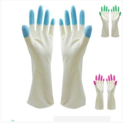 1 pár vízálló háztartási kesztyű, meleg mosogatókesztyű, vízpor tisztító gumikesztyű, autómosó kesztyű