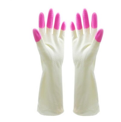 1 pár vízálló háztartási kesztyű, meleg mosogatókesztyű, vízpor tisztító gumikesztyű, autómosó kesztyű