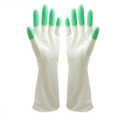 1 pár vízálló háztartási kesztyű, meleg mosogatókesztyű, vízpor tisztító gumikesztyű, autómosó kesztyű