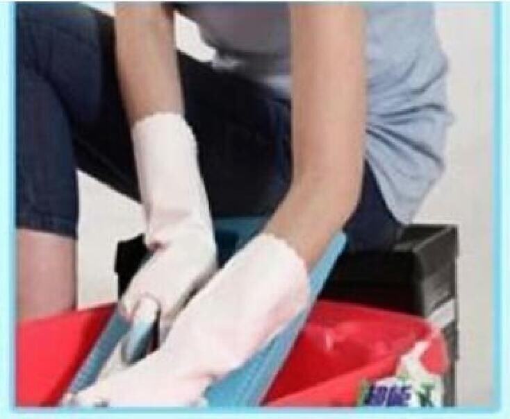 1 pár vízálló háztartási kesztyű, meleg mosogatókesztyű, vízpor tisztító gumikesztyű, autómosó kesztyű