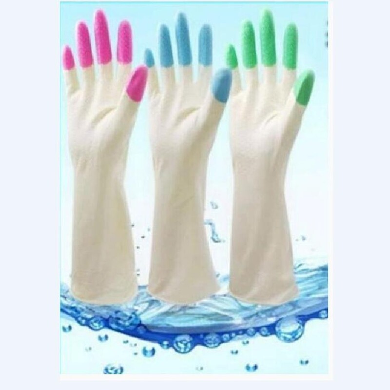 1 pár vízálló háztartási kesztyű, meleg mosogatókesztyű, vízpor tisztító gumikesztyű, autómosó kesztyű