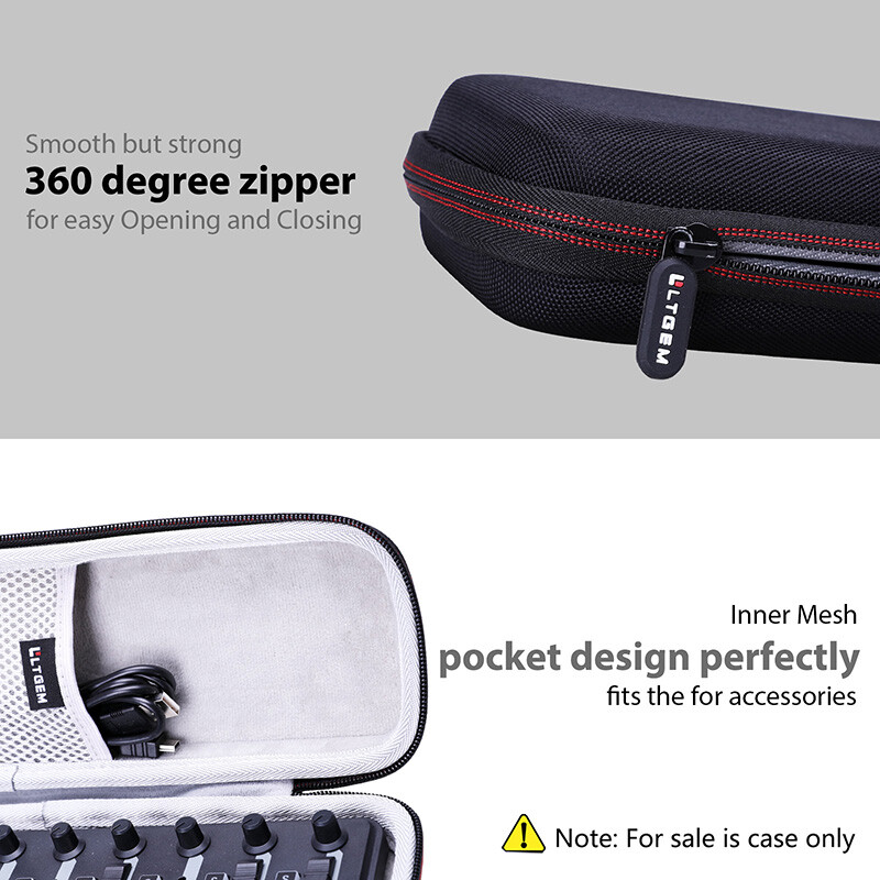 Σκληρή θήκη LTGEM EVA για Korg nanoKONTROL2 Slim-Line USB Controller Προστατευτική τσάντα αποθήκευσης