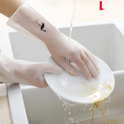 Virtuvės skaidrios baltos skalbimo pirštinės patvarios latekso vandeniui atsparios pirštinės Darbinės pirštinės Namų valymas Apsauginės prekės Virtuvės įrankis