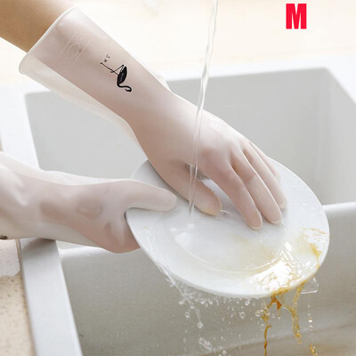Virtuvės skaidrios baltos skalbimo pirštinės patvarios latekso vandeniui atsparios pirštinės Darbinės pirštinės Namų valymas Apsauginės prekės Virtuvės įrankis
