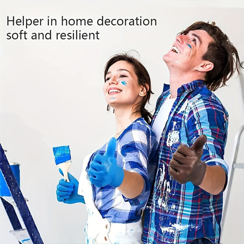 1 pár szilikon kesztyű újrafelhasználható magas hőmérsékletű vízálló kesztyű háztartási univerzális konyhai tisztítókesztyű mosogatószer