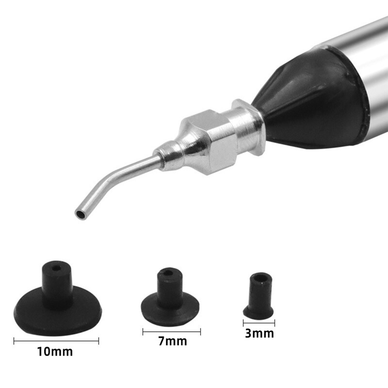 IC SMD vákuumszívó szívótoll eltávolító szívószivattyú IC SMD csipesz felszedő szerszám forrasztás kiforrasztása 3 szívófejjel