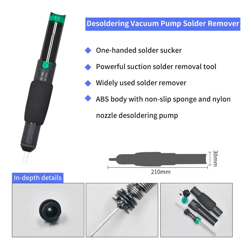 Maitinimo siurbimo litavimo kasetė ir litavimo siurblys, litavimo siurbimo ir išlitavimo kasetė su 2 siurbimo kabeliais