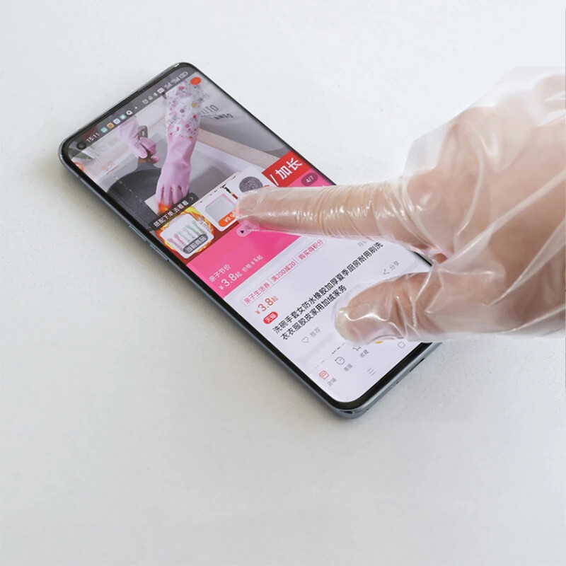 10db 60cm Eldobható karvédő kesztyű Konyhai Háztartási Mosogatás Tisztítás Vízálló elasztikus húzózsinórral meghosszabbított kesztyűk