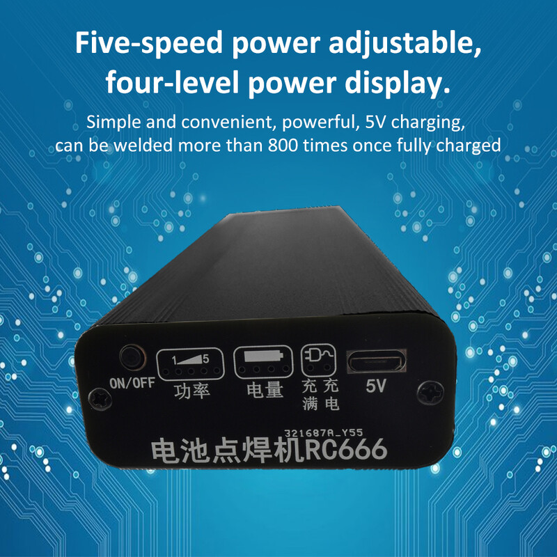 5 Gears DIY Mini Spot Welder Adjustable Portable Handheld 18650 Lithium Battery Spot Welding Machine Type-C Charging Spot Welder