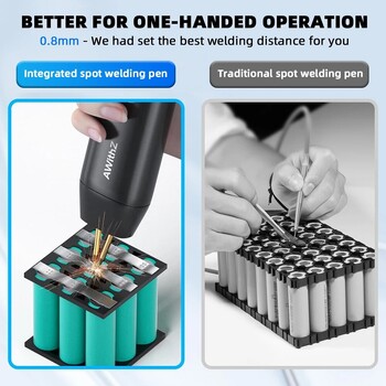 Portable Spot Welder DIY Handheld Spot Welding Machine 11 Gears Adjustable Energy Storage Spot Welding for 18650 Lithium Battery