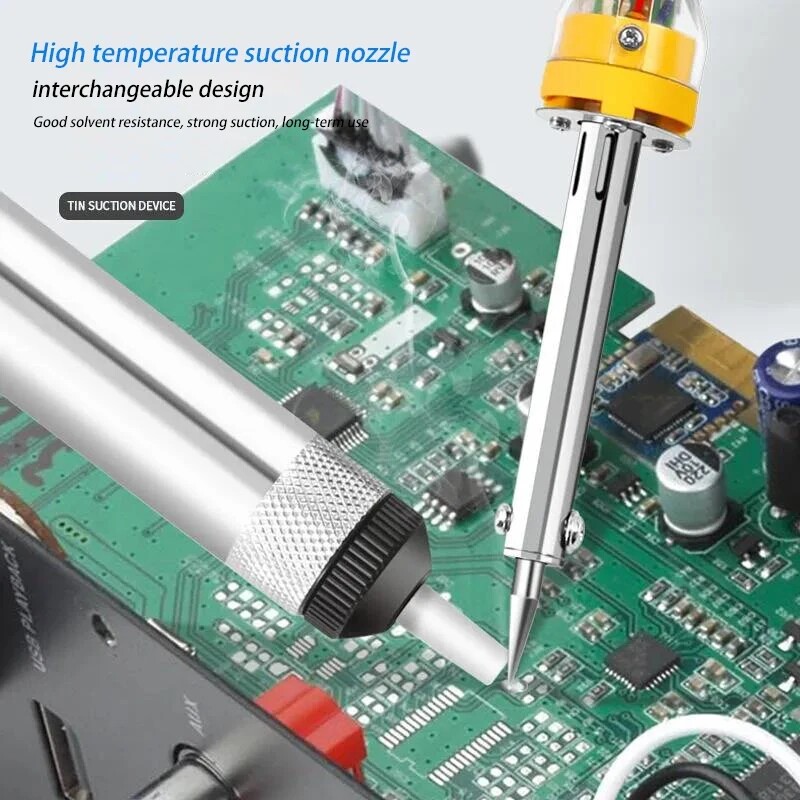 Alumínium kiforrasztó szívószivattyú szerszám forrasztószívó szívó ón toll eltávolító eszköz kék vákuum forrasztópáka kiforrasztó