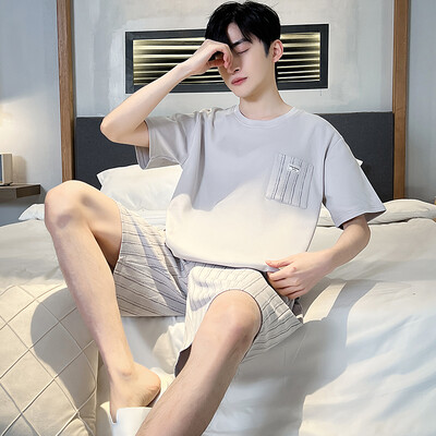 Pánske pyžamo s krátkym rukávom a kresleným motívom, okrúhlym výstrihom, letné, veľkosť 3XL, 4XL 5XL, domáce oblečenie Hombre