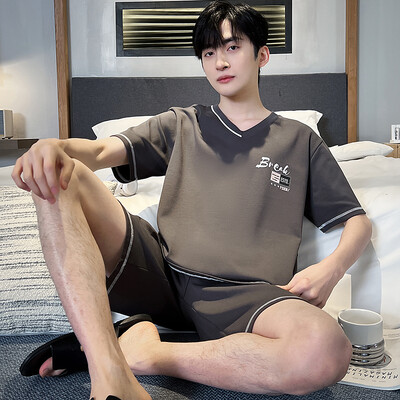 Pánske pyžamo s krátkym rukávom a kresleným motívom, okrúhlym výstrihom, letné, veľkosť 3XL, 4XL 5XL, domáce oblečenie Hombre