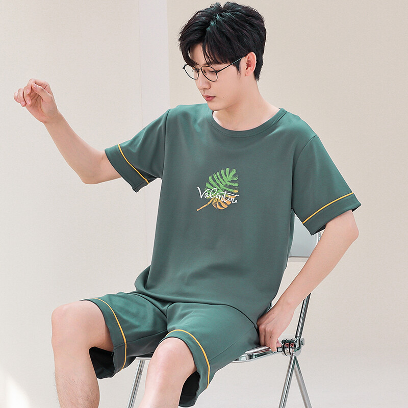 Pánske pyžamo s krátkym rukávom a kresleným motívom, okrúhlym výstrihom, letné, veľkosť 3XL, 4XL 5XL, domáce oblečenie Hombre