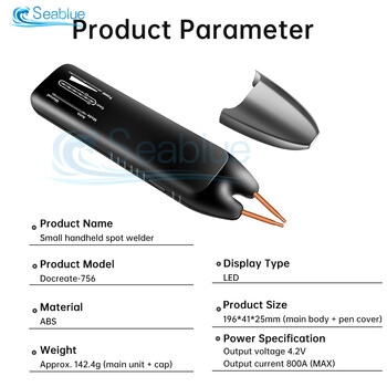 Portable Spot Welder DIY Handheld Spot Welding Machine 11 Gears Adjustable Energy Storage Spot Welding for 18650 Lithium Battery