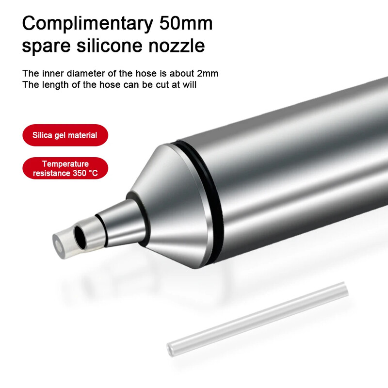 Szilikon fúvóka alumínium ötvözet Erőteljes kiforrasztó szivattyú kézi vákuumforrasztó Suckerr Sucker forrasztópisztoly kiforrasztó szivattyú