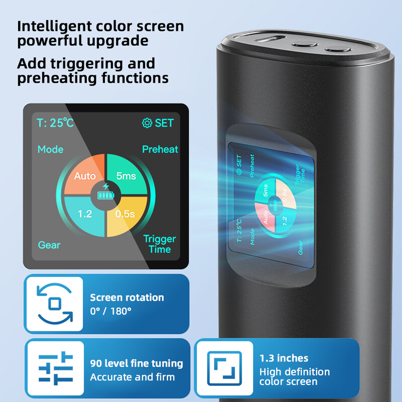 Nadograđeni H2 veliki zaslon u boji, 90 brzina, uređaj za točkasto zavarivanje, podesivi, snažni ručni digitalni aparat za točkasto zavarivanje, Auto18650 baterija