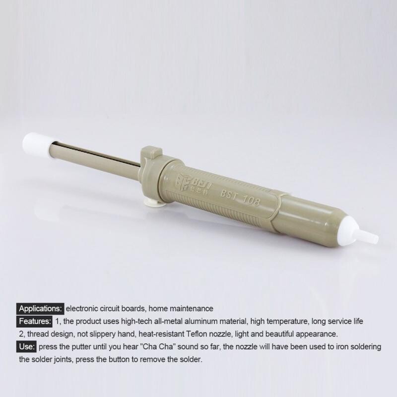 Alumínium fém kiforrasztó szivattyú szívó ón pisztoly forrasztó szívó toll eltávolítása vákuum forrasztópáka kiforrasztó kézi hegesztő szerszámok