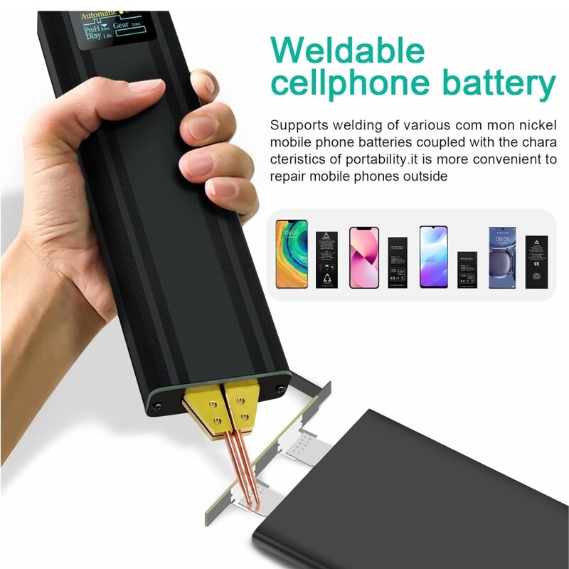 80 pavarų taškinio suvirinimo aparato reguliuojamas nešiojamasis rankinis skaitmeninis ekranas mini taškinio suvirinimo aparato automatinis paleidiklis 18650 akumuliatoriui