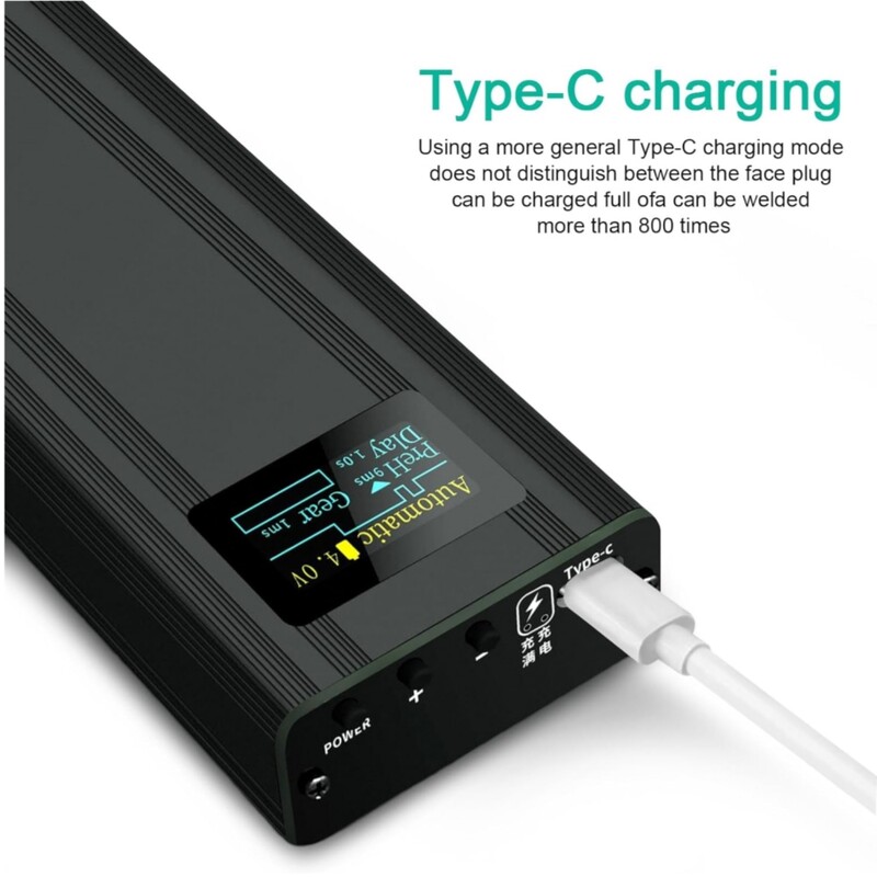 80 pavarų taškinio suvirinimo aparato reguliuojamas nešiojamasis rankinis skaitmeninis ekranas mini taškinio suvirinimo aparato automatinis paleidiklis 18650 akumuliatoriui