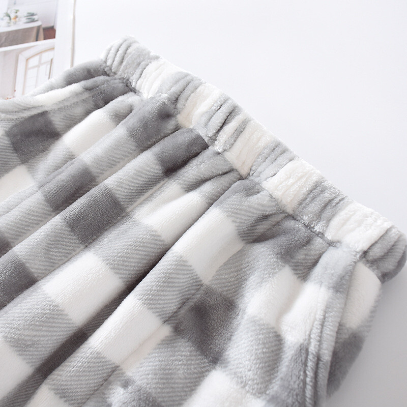 Muške jesenske i zimske pune pidžame hlače, podebljano flanelsko donje dno za spavanje, ležerna, mekana topla kućna odjeća i široke baršunaste pidžame