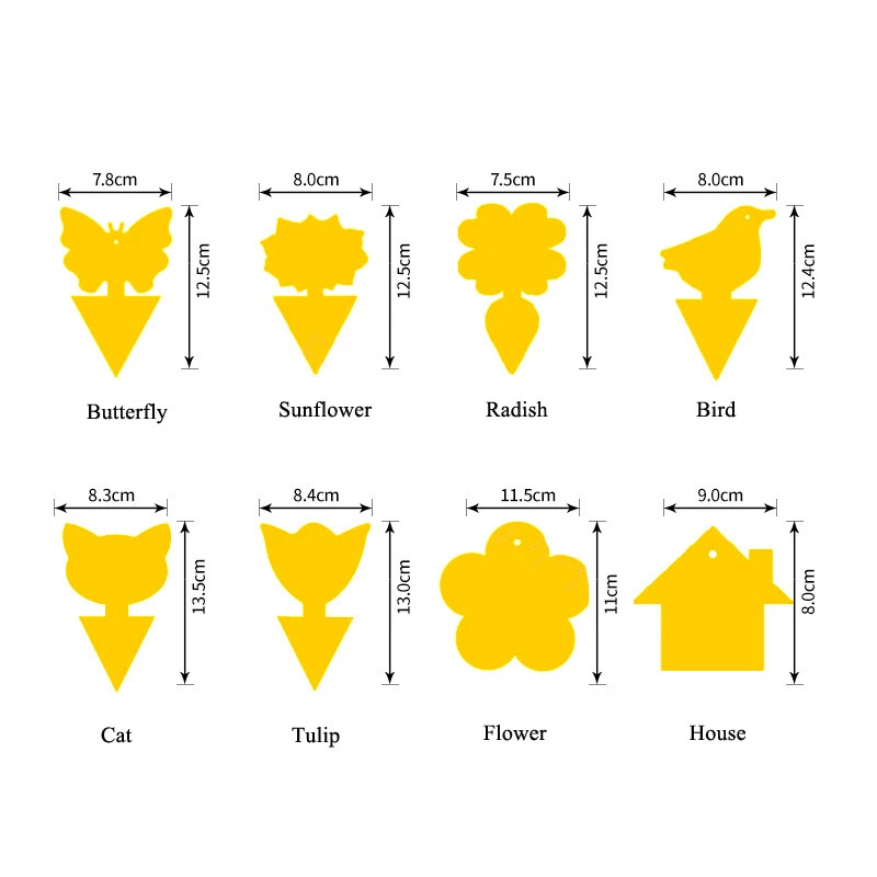2-20 bucăți capcană lipicioasă pentru insecte, din plastic galben, cu două fețe, panou lipicios pentru insecte, dispozitiv pentru controlul dăunătorilor, furnituri de grădinărit