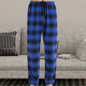 Új férfi kockás pizsama otthoni laza alkalmi nadrág divatos alkalmi kockás pizsamanadrág puha és kényelmes elasztikus derékpánt