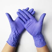 Γάντια εξέτασης νιτριλίου μιας χρήσης Small Medium Violet Latex Free for Cleaning Cooking Esthetician-Safe Food-Safe Χωρίς Σκόνη Μωβ