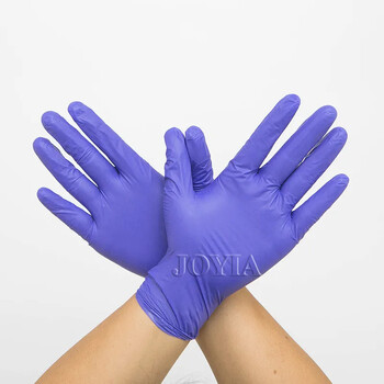 Γάντια εξέτασης νιτριλίου μιας χρήσης Small Medium Violet Latex Free for Cleaning Cooking Esthetician-Safe Food-Safe Χωρίς Σκόνη Μωβ