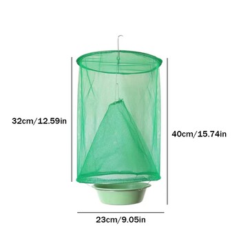 1/4/6/8PCS Fly Catcher Killer Pest Control Многократна употреба Висящ капан за мухи Flytrap Cage Net Капани Външна градина Висяща мухоловка