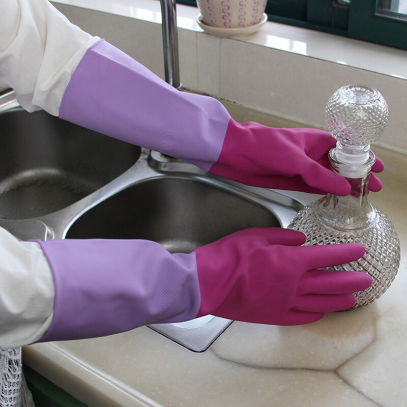 Vízálló mosogatógép Konyhai Tiszta Eszközök Tartós Háztartási Súroló Nagy rugalmasságú Mosogató Gumi Latex kesztyűk
