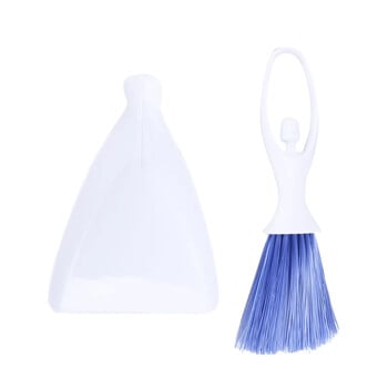 Car Clean Brush Mini Broom Dustpan Set for Air Conditioner Vent Slit Brush Dusting Blind Πλυντήριο καθαρισμού πληκτρολογίου