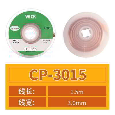 Desoldering Braid Welding Solder Remover Wick Wire Lead Cord Flux BGA Repair Tool 1,5mm 2mm 2,5mm 3mm 3,5mm Width