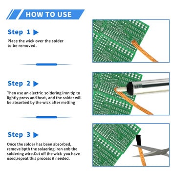 1mm-2,5mm-4mm 1,5M 3M 3M Desoldering Braid Solder Remover Wick Wire Welding Tin Sucker Cable Lead Cord Flux Repair Tool AN