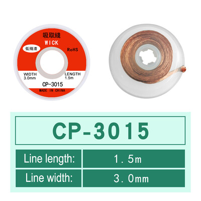 1mm-2,5mm-4mm 1,5M 3M 3M Desoldering Braid Solder Remover Wick Wire Welding Tin Sucker Cable Lead Cord Flux Repair Tool AN