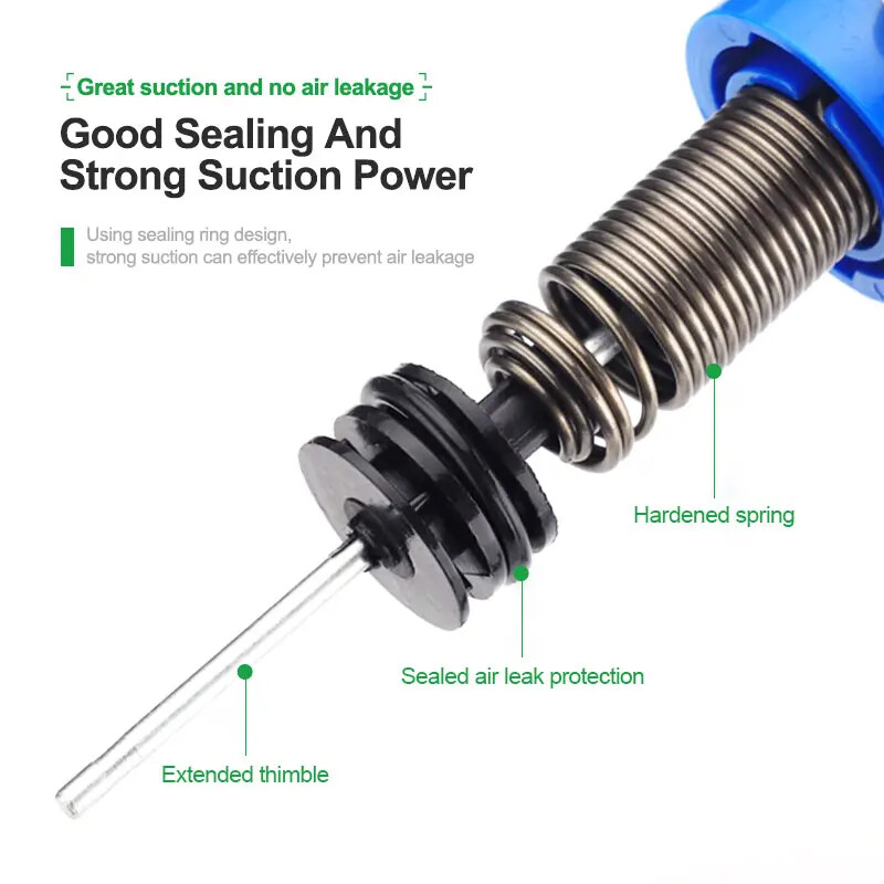 RELIFE RL-084 PLUS Kézi forrasztóelszívó hegesztőszívó magas hőmérsékletnek ellenálló eszköz telefonjavító eltávolító hegesztőszerszámhoz