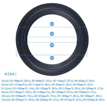 Κιτ επισκευής ηχείων Surround Edge Repair Kit 2 Packs 4/5 /6,5/8/10 ίντσες DIY Αντικατάσταση ελαστικού Surround Surround ηχείων