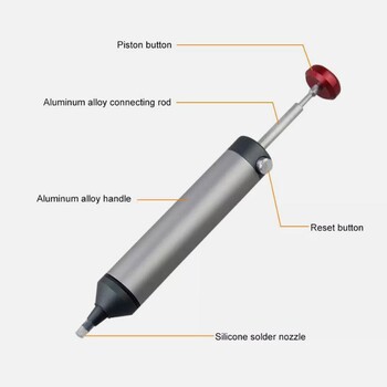 Мощна помпа за разпояване Всмукателен пистолет за калай Запояване Изсмукваща писалка Отстраняване на вакуумен поялник Инструмент за заваряване