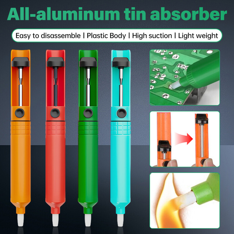 Műanyag nagy teljesítményű kiforrasztó szivattyú szívó ón pisztoly forrasztó tapadó toll eltávolítása vákuum forrasztópáka hegesztő javító eszköz