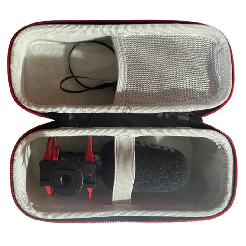 Naujausias kietas EVA lauko kelioninės apsaugos dėžutės saugojimo krepšio nešiojimo dėklas, skirtas Rode VideoMic GO II fotoaparato mikrofonui