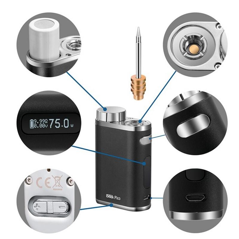 Taaslaetav jootekolb juhtmevaba laadimise keevitustööriist 1-75W juhitav kaasaskantav jootekolb, USB akutoitega